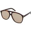 Saint Laurent SL 596 Dune 003 | Occhiali da Sole Graduati o Non Graduati | Prova Online | Unisex | Plastica | Pilot | Marrone, Havana | Adrialenti