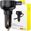 Baseus Caricabatterie da auto Baseus Enjoyment Pro con cavo Lightning + Usb-C, 55W (nero)