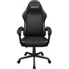 COUGAR CGR-FXF-GLB, Sedia da gaming universale, 120 kg, Seduta imbottita, Schienale imbottito, Nero, Nero