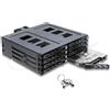 Delock: telaio rimovibile da 5,25" per 8 HDD/SSD SATA o SAS da 2,5" con serratura