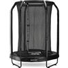 Deryan Trampolino per bambini 140 cm - Con rete di sicurezza - Nero