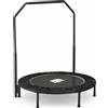Deryan Trampolino fitness pieghevole 100 cm - con maniglia - Nero