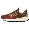Flower Mountain Yamano 3 Donna Sneakers Outdoor in Pelle e Tessuto Tecnico suede pony hair brown bordeaux