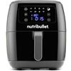nutribullet XXL Digital air fryer, Friggitrice senza Olio, friggitrice ad aria calda, touchscreen, Potenza 1800W, capacità 7l e 8 modalità di cottura, Nera, NBA071B