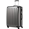Hauptstadtkoffer ALEX Trolley Rigido Espandibile 75 cm (119 L) con Lucchetto a Combinazione, Valigia da Viaggio Robusta con 4 Ruote Doppie, Titanio o