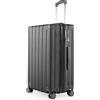 Hauptstadtkoffer Q-Damm Trolley Medio (68 cm) 71-89 L, Nero | Scocca Rigida ABS · Serratura TSA · Espandibile · 4 Ruote · Parti Sostituibili · Bagaglio da Stiva · Vacanze · 1-2 Settimane