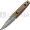 LKW Knives Coltello LKW Knives Mini Pukko - VG10 Damascus - Micarta, marrone