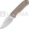 Kizer Cutlery Coltello pieghevole Kizer Cutlery Drop Bear 2 Button Lock, Brown Micarta, Satin