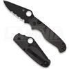 Spyderco Coltello pieghevole Spyderco ButtonUp Carbon Fiber, nero, dentatura lama