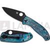 Spyderco Coltello pieghevole Spyderco Tenacious Blue Titanium Disarray D2, nero