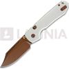 Vosteed Coltello pieghevole Vosteed Raccoon 2.0 Top Liner Lock - Copper Dune Bowie - G10, bianco