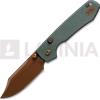 Vosteed Coltello pieghevole Vosteed Raccoon Top Liner Lock - Copper Dune Bowie - Micarta, verde