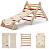 Triangolo Arrampicata per Bambini Set 3 in 1 con Scivolo Legno Multistrato Pioli