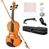 Violino 4/4 in Legno per Principianti e Adulti con Custodia Marrone Arco