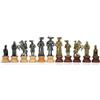 Italfama Landsknecht Pedine Scacchi Metallo Legno Oro Argento Re 10.6cm