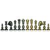 Italfama Ottone Scacchi Pezzi Set Oro Argento Placcato Re 7.5cm Fatto IN Italia