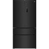 GRF Frigorifero americano GRF SF9160931BX, Sistema Multi Flow: Sì; raffreddamento frigorifero: No Frost; congelatore: Frost, Capacità netta totale 521 l, Rumorosità: 38 dB(A), Dimensioni: L 91,1 cm A 191,2 P 60 cm, Nero, Classe E
