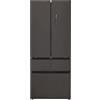 GRF Frigorifero americano GRF SM7560911BX, Sistema Multi Flow: Sì; raffreddamento frigorifero: No Frost; congelatore: Frost, Capacità netta totale 413 l, Rumorosità: 37 dB(A), Dimensioni: L 75,9 cm A 191,2 P 60 cm, Black/Inox, Classe E