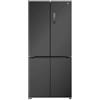 GRF Frigorifero americano GRF SLC836091BX1, Sistema Multi Flow: Sì; raffreddamento frigorifero: No Frost; congelatore: Frost, Capacità netta totale 485 l, Rumorosità: 38 dB(A), Dimensioni: L 83,6 cm A 191,2 P 60 cm, Black Glass, Classe E