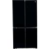 GRF Frigorifero americano GRF SLC836091BG1, Sistema Multi Flow: Sì; raffreddamento frigorifero: No Frost; congelatore: Frost, Capacità netta totale 485 l, Rumorosità: 38 dB(A), Dimensioni: L 83,6 cm A 191,2 P 60 cm, Nero, Classe E