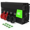 Green Cell INV15 adattatore e invertitore Auto 3000 W Nero (Green Cell KFZ Spann