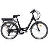 Discovery E8000, Bicicletta a pedalata assisita, City Bike con Ruote da 26 e Forcella Ammortizzata, Cambio Shimano,7 velocità Donna, Nero