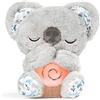 Auby Soothe 'n' Cuddle Koala - Plush Toy with 10 Lullabies - Lights & Rhythmic Breathing Motion - Gift for Newborns+