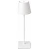 Zafferano Poldina Pro Lampada da Tavolo Bianco Opaco H38 cm