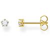 Thomas Sabo Orecchini singoli da donna, pietra bianca, oro, argento sterling 925