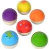 Eichhorn - Sfere sonore - 6 Sfere di Legno Colorate con Suoni Diversi per Bambini e Bambini dai 12 Mesi in su, Giocattoli in Legno