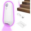Générique Lampada da toilette con rilevatore di movimento, illuminazione da bagno con sensore di movimento, luce notturna ricaricabile USB 8 colori regolabile per bagno, armadio, corridoio, e tab