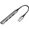 LogiLink UA0391 Hub sottile USB 3.0 LogiLink, 4 porte, alloggiamento in alluminio, grigio