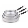 Agnelli 28-24-20 cm - Alluminio 3mm Professionale Tris Padelle Alte In Alluminio Con Manico Cool Inox - Set 3 Pz