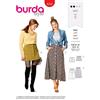 burdastyle BURDA STYLE Modello di Cucito 6252 - Gonna A Folla Tutte le Taglie