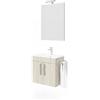 - Mobile bagno Tims con lavabo e specchio rovere