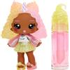 MGA ENTERTAINMENT - Yummiland Lip Gloss Doll Nia Candy Fluff Serie 2 con Kit Crea Lucidalabbra 4+ Anni