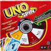 MATTEL - UNO Spin Gioco di Carte con Ruota Girevole, 112 Carte, 2-10 Giocatori, 7+ Anni