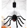 Decorazione da appendere a forma di ragno con effetti speciali, 80 cm