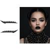 Gioielli facciali eyeliner adesivo nero con pietre