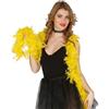 Abiti e Maschere Boa in vera piuma giallo 180 cm