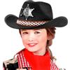 Cappello cowboy bambino nero con stella sceriffo