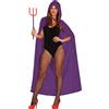 FIESTAS GUIRCA Mantello con Cappuccio in Velluto Viola 130 cm