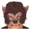 Mezza maschera uomo lupo con pelo