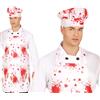 Set Cappello e grembiule con sangue falso
