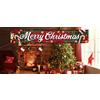 GUIRMA Striscione natalizio con scritta Buon Natale, in poliestere 290x50 Cm