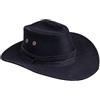 Cappello Cowboy effetto tessuto nero