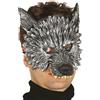 FIESTAS GUIRCA Maschera mezzo viso da lupo mannaro in schiuma di lattice