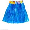 W WIDMANN Minigonna Hawaiana blu con cintura di fiori 45 cm