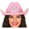 Cappello Cowboy in Feltro rosa con tiara