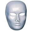 Carnival Toys Maschera viso medio bianca